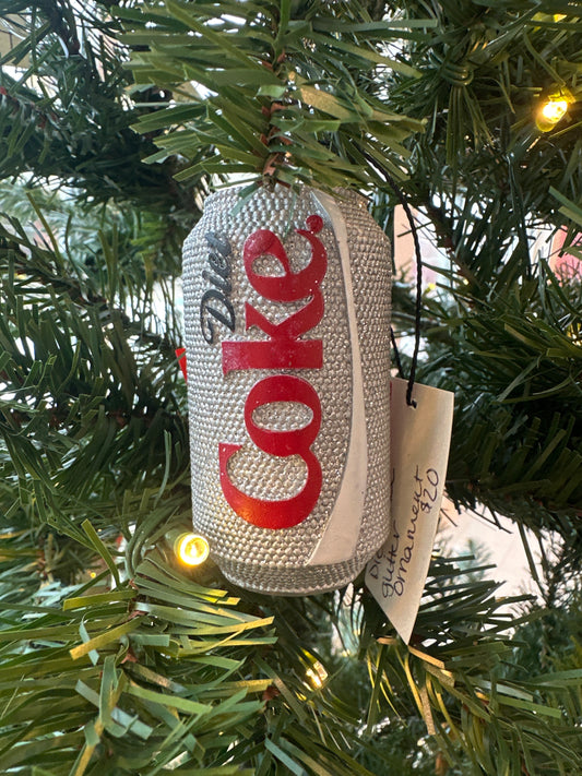 Diet Coke Glitter ornament