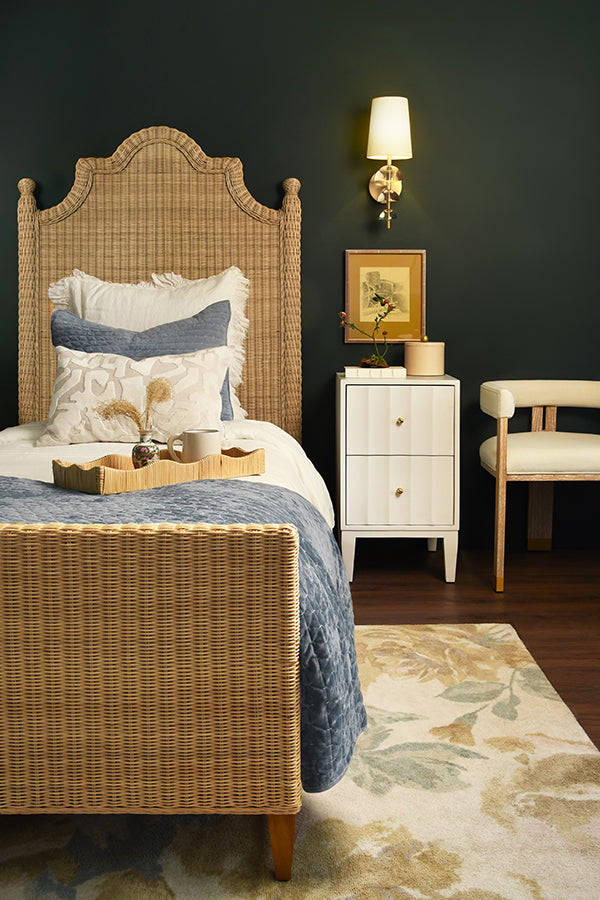 Jude Barrel Chair in Cerused Oak & White Linen