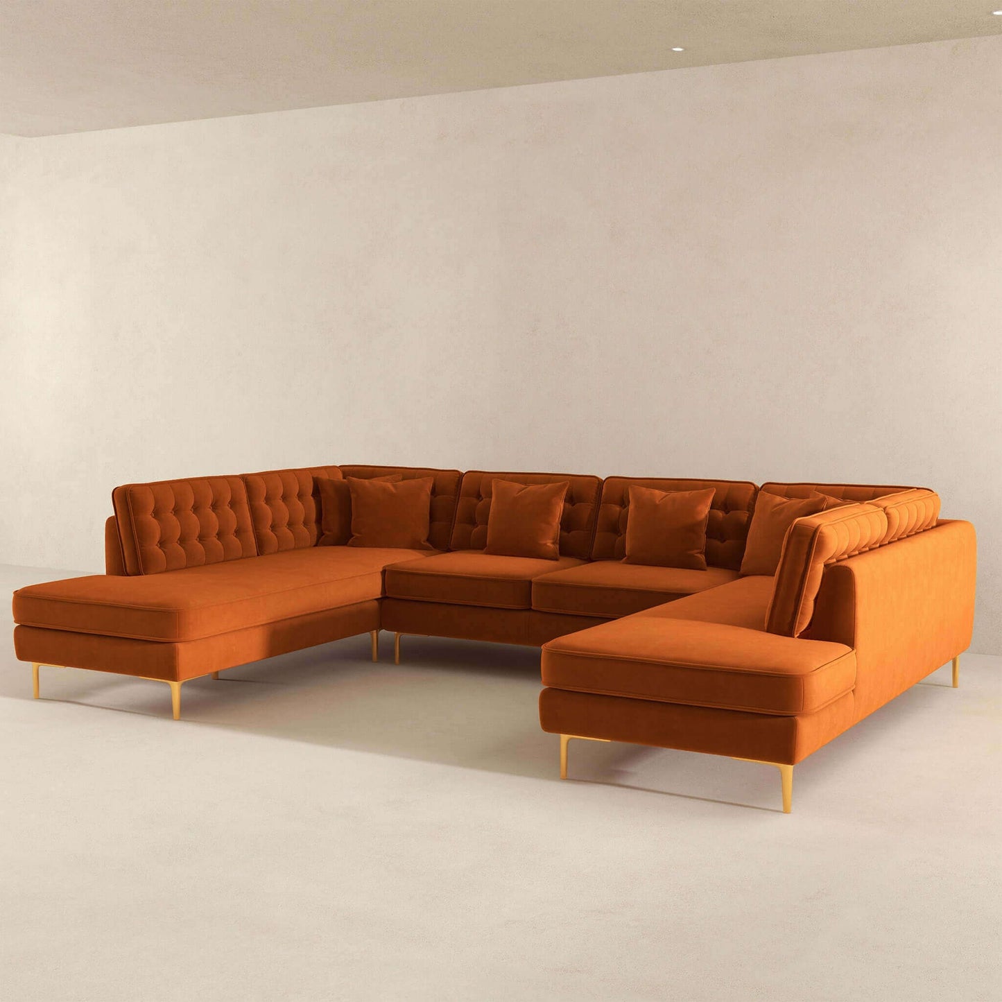 Brooke Velvet U Shape Sectional