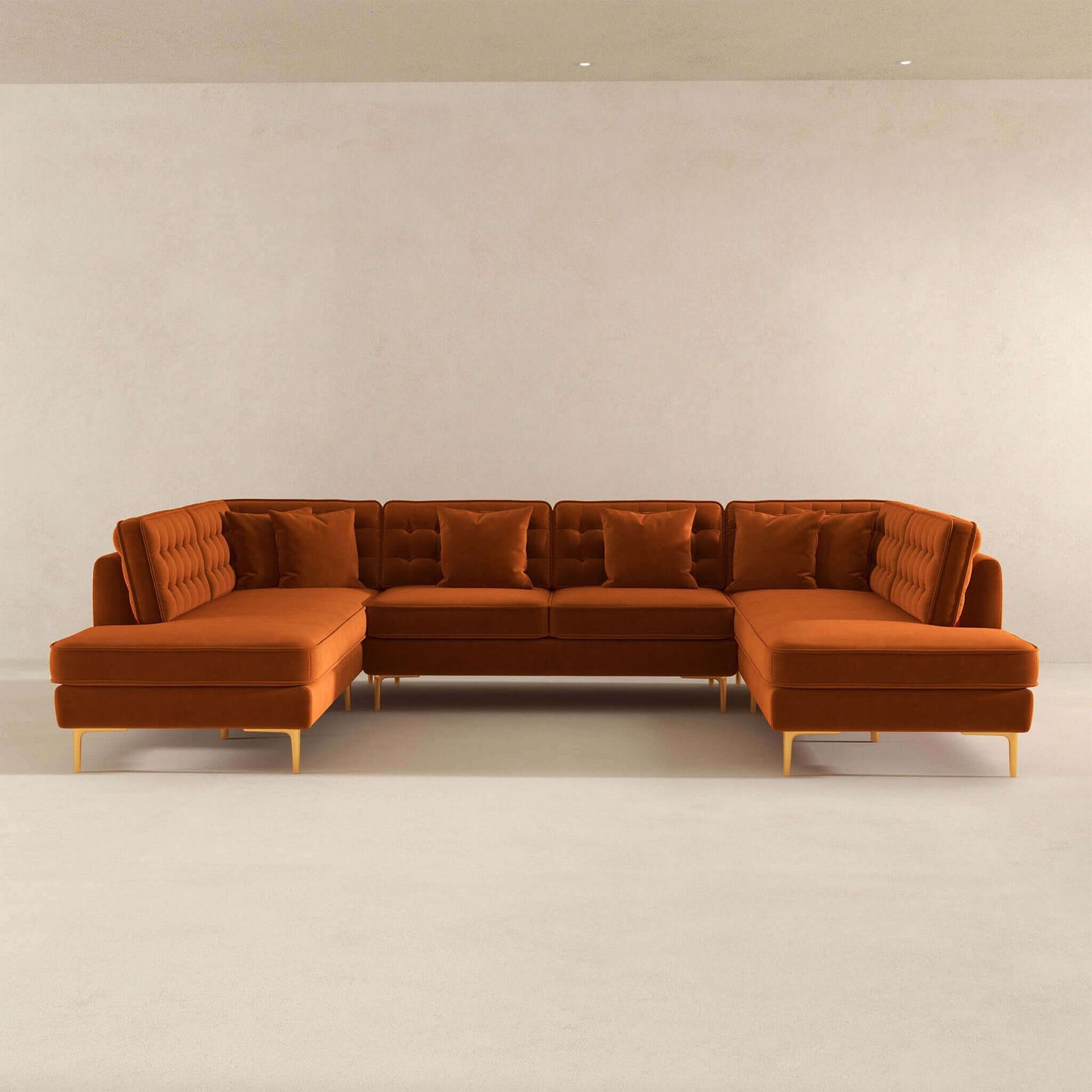 Brooke Velvet U Shape Sectional