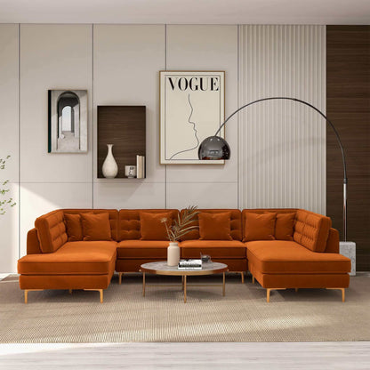 Brooke Velvet U Shape Sectional