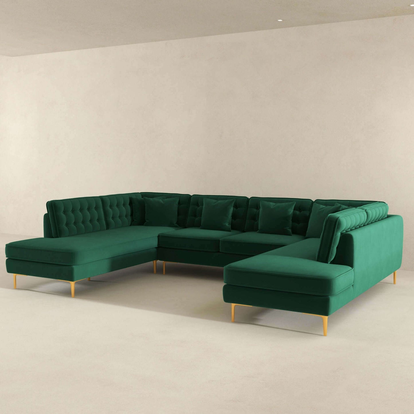 Brooke Velvet U Shape Sectional