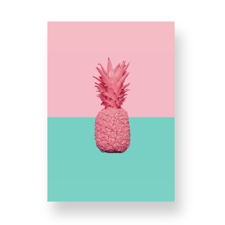 Coral and Teal Pineapple Notebook