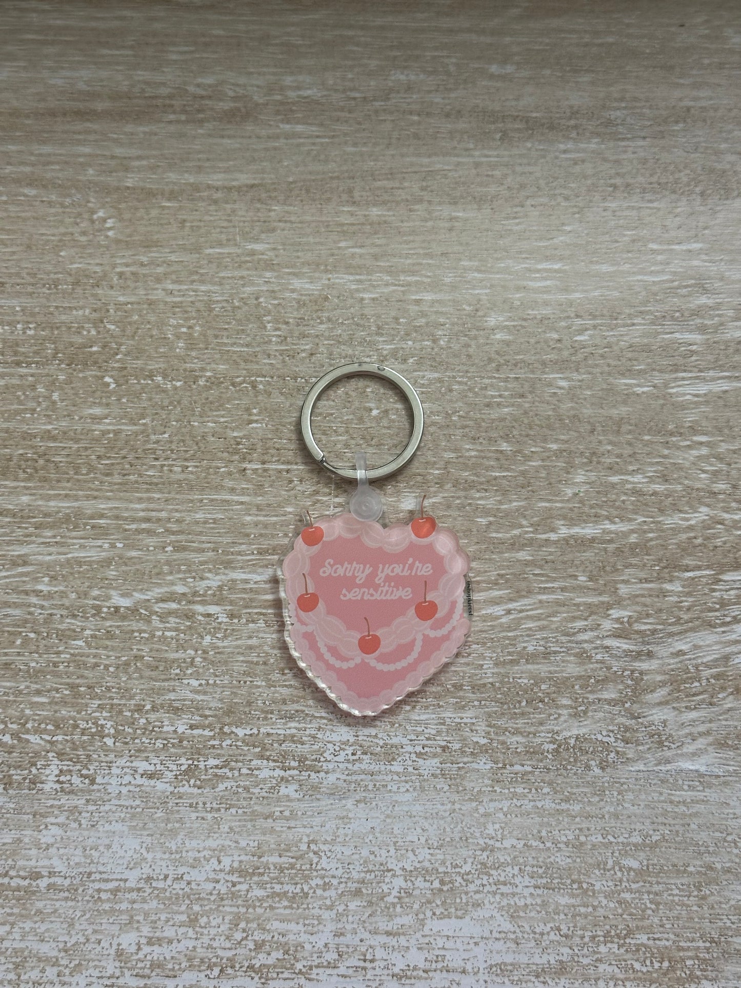 Sorry You’re Sensitive Cake Acrylic Keychain