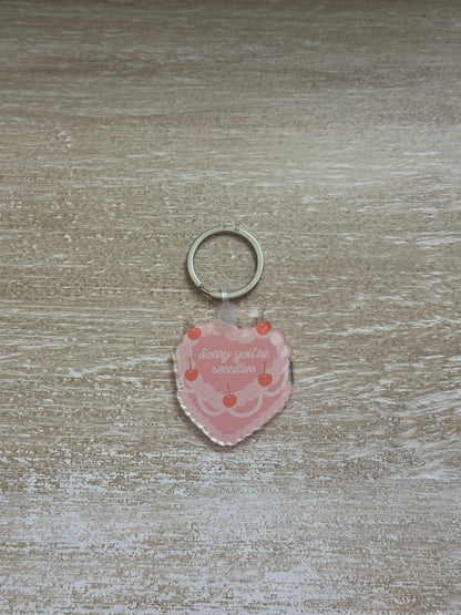 Sorry You’re Sensitive Cake Acrylic Keychain