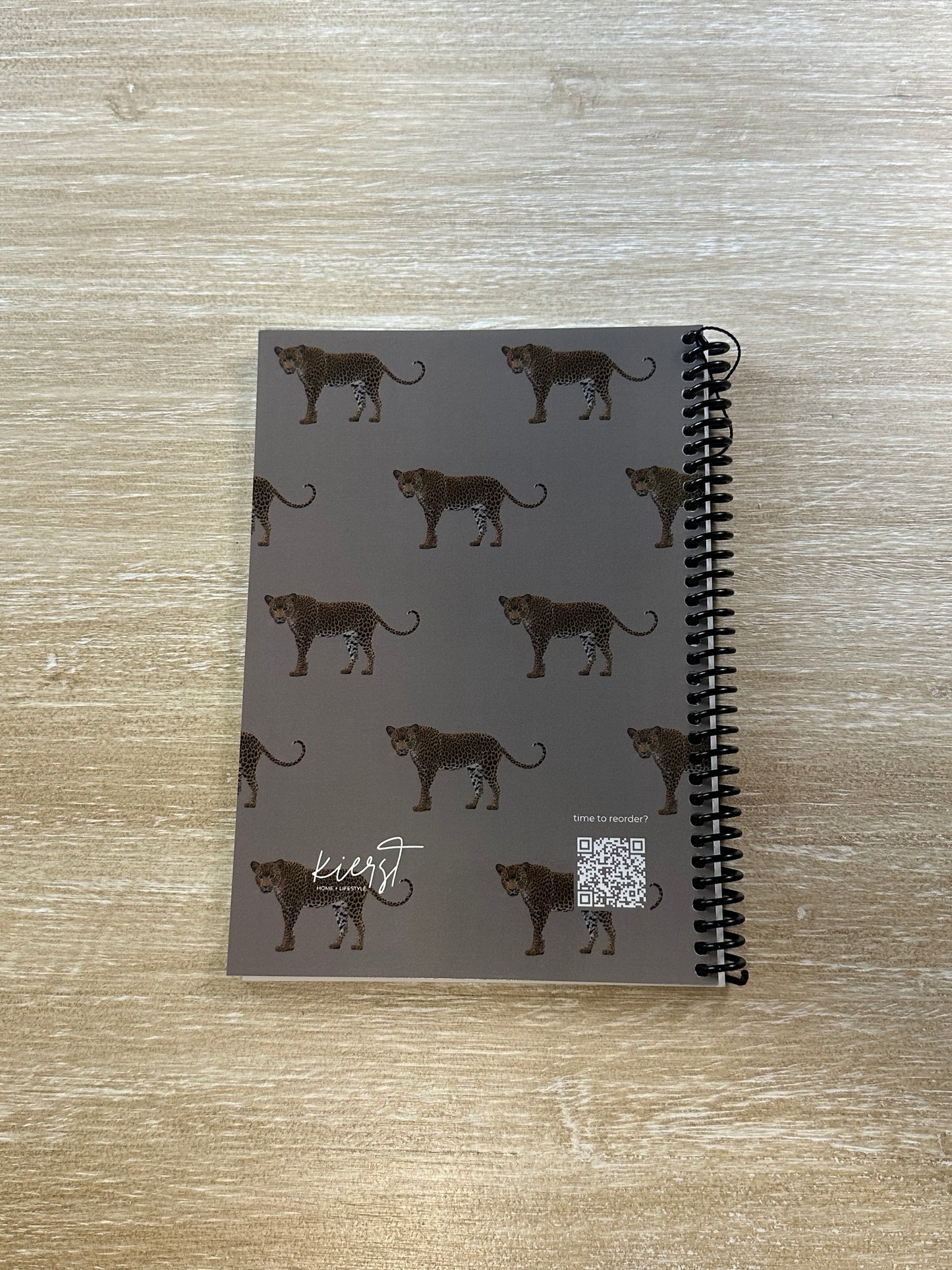 Leopards on Taupe Notebook
