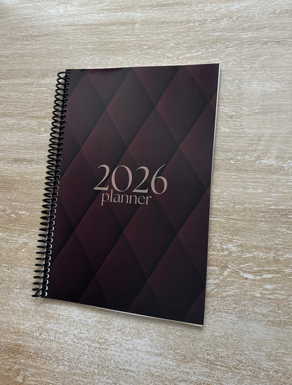 2026 Lifestyle Planner - Signature Velvet Noir Lattice