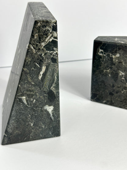 Black Marble Bookends