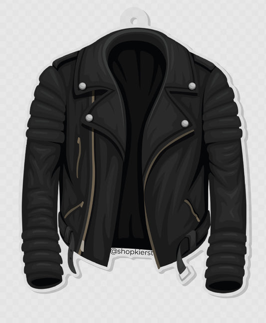 Black Leather Moto Jacket Ornament + Keychain