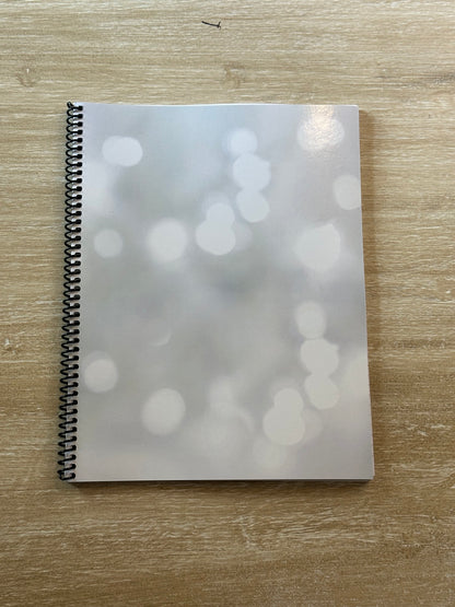 White Sparkle Notebook