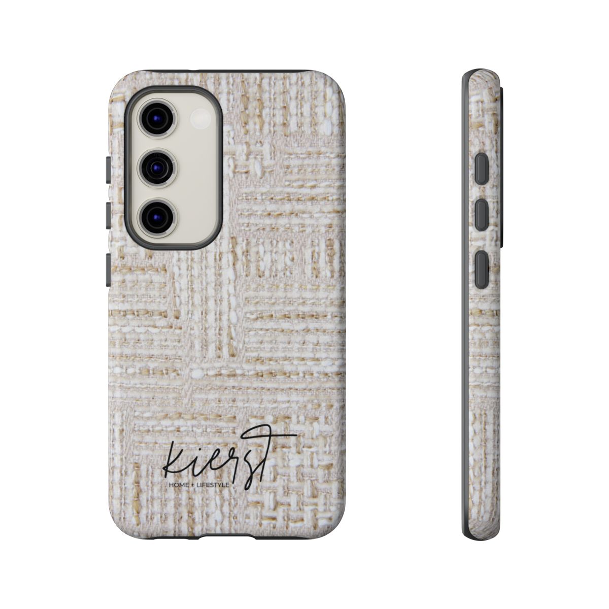 Cream + Gold Tweed Print Samsung Galaxy Phone Case