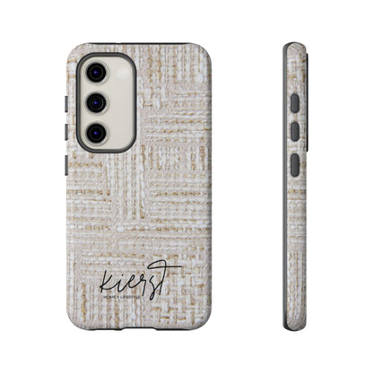 Cream + Gold Tweed Print Samsung Galaxy Phone Case