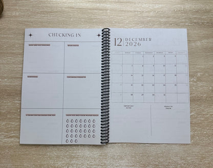 2026 Lifestyle Planner - Signature Velvet Noir Lattice