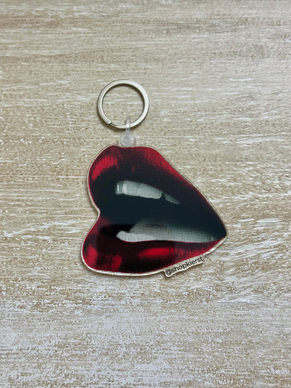 Vintage Red Lips Ornament + Keychain