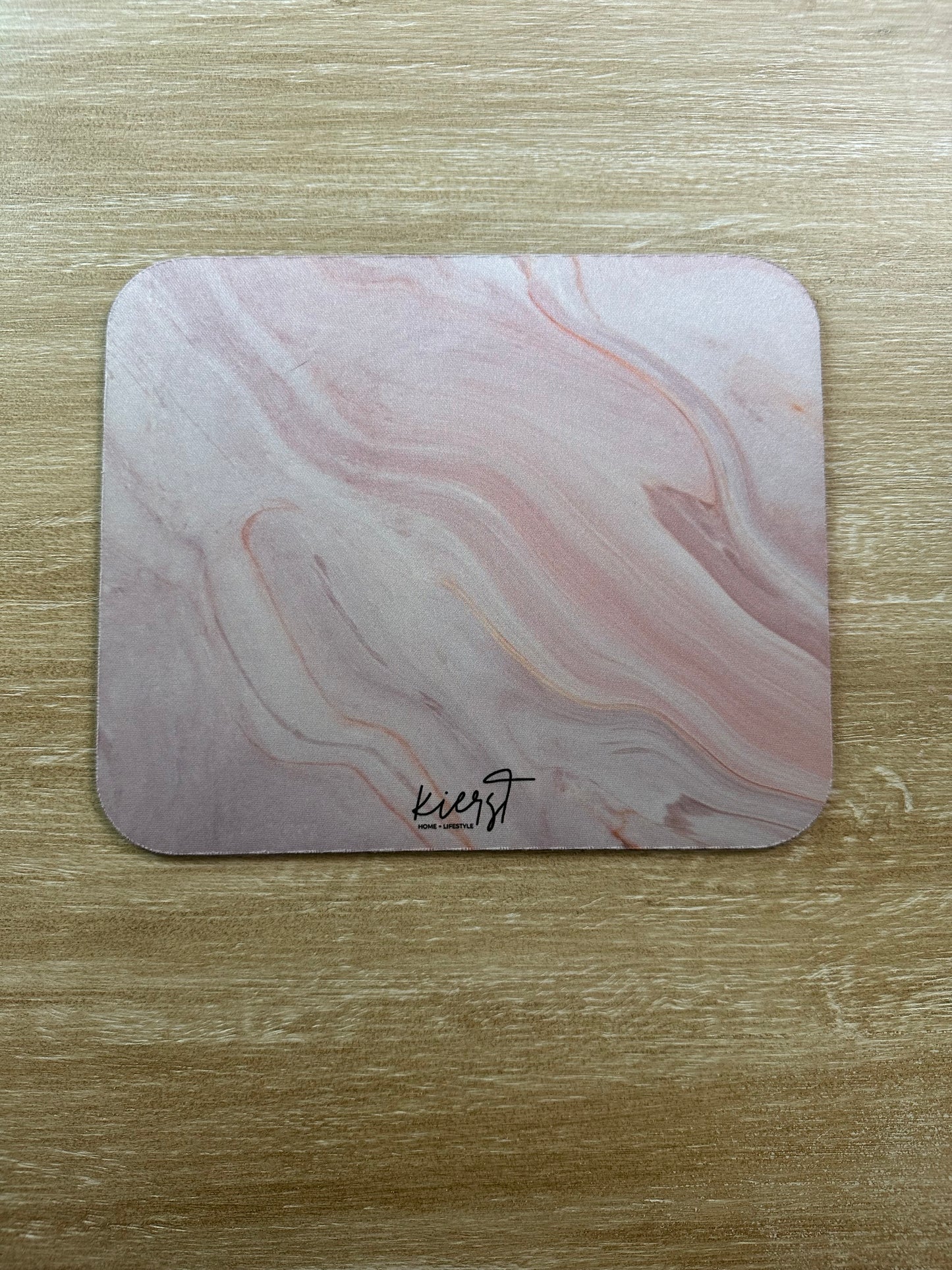 Blush Swirl Marble Mouse Pad
