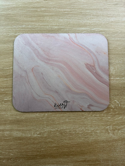 Blush Swirl Marble Mouse Pad