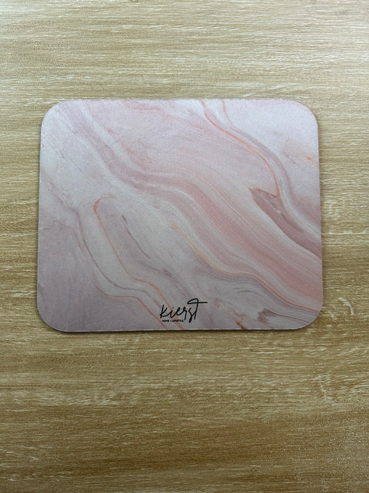 Blush Swirl Marble Mouse Pad