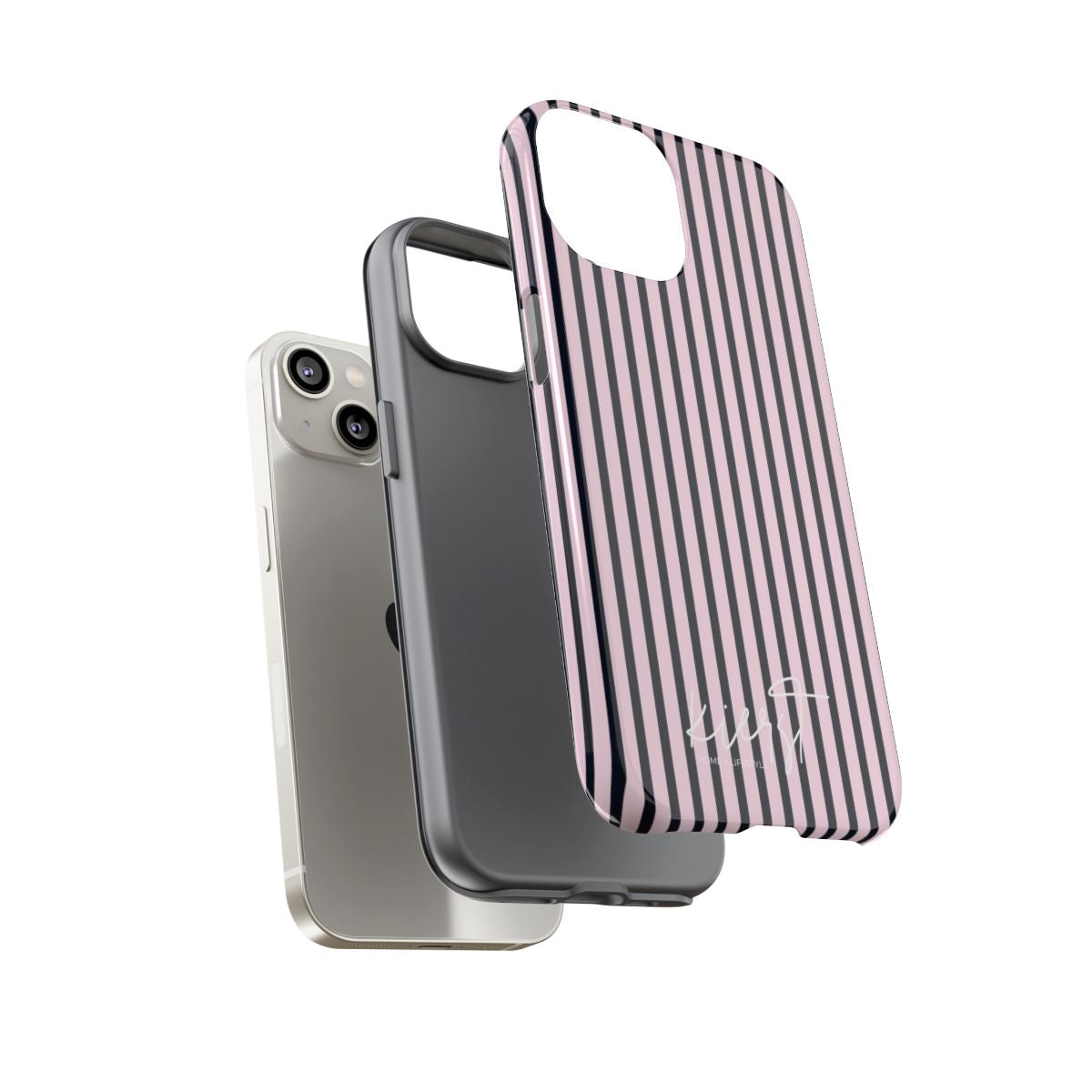 Signature Pink + Signature Storm Stripe iPhone Case