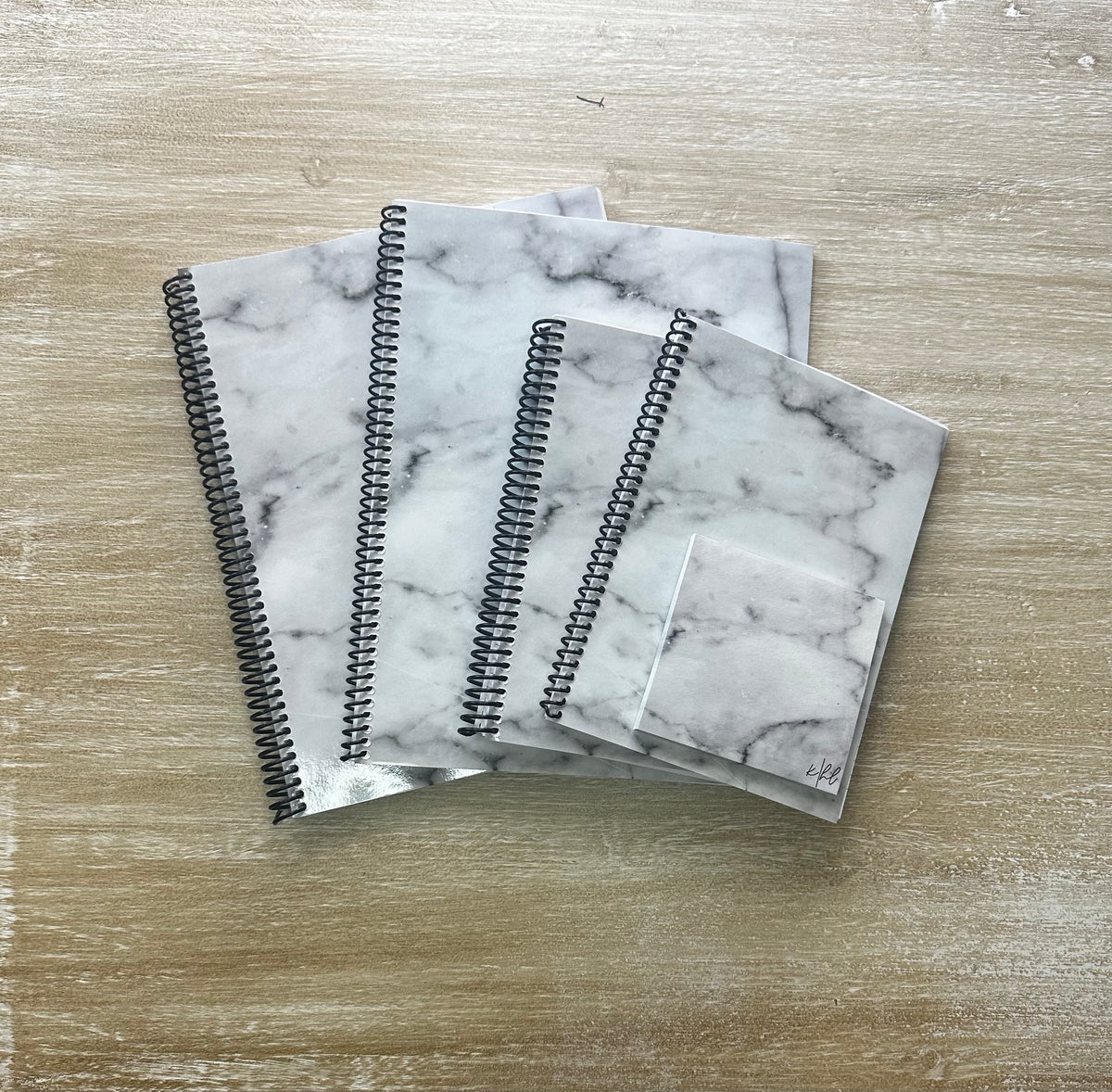 Lived-In Grey Marble Notebook