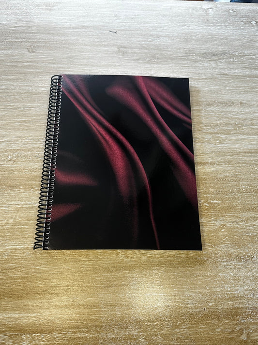 Signature Velvet Noir Silk Print Notebook