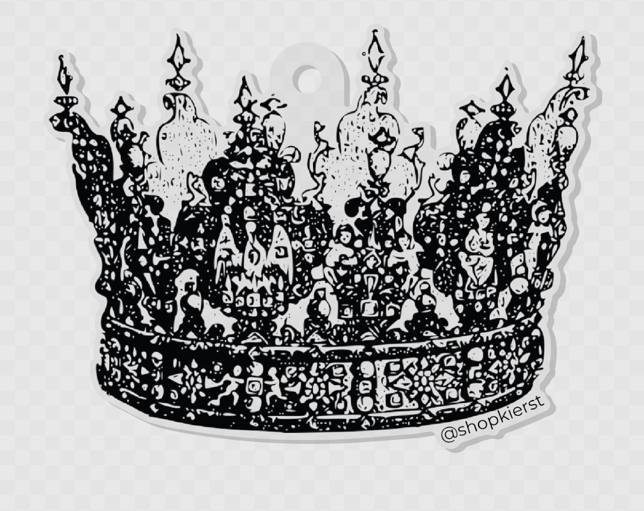Black Crown Ornament + Keychain