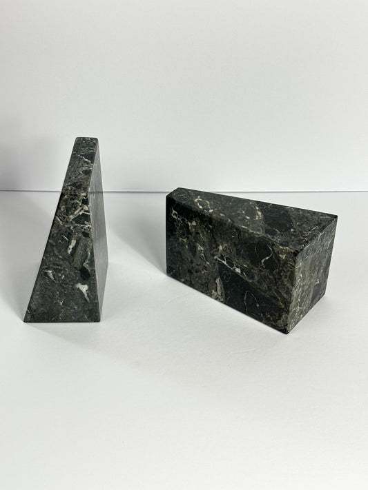 Black Marble Bookends
