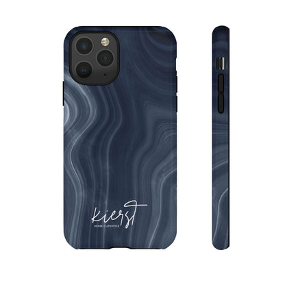 Navy Marble iPhone Case