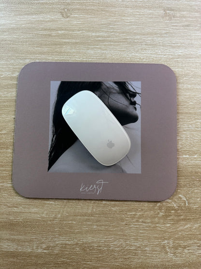 Black & White Fashion Portrait Mouse Pad