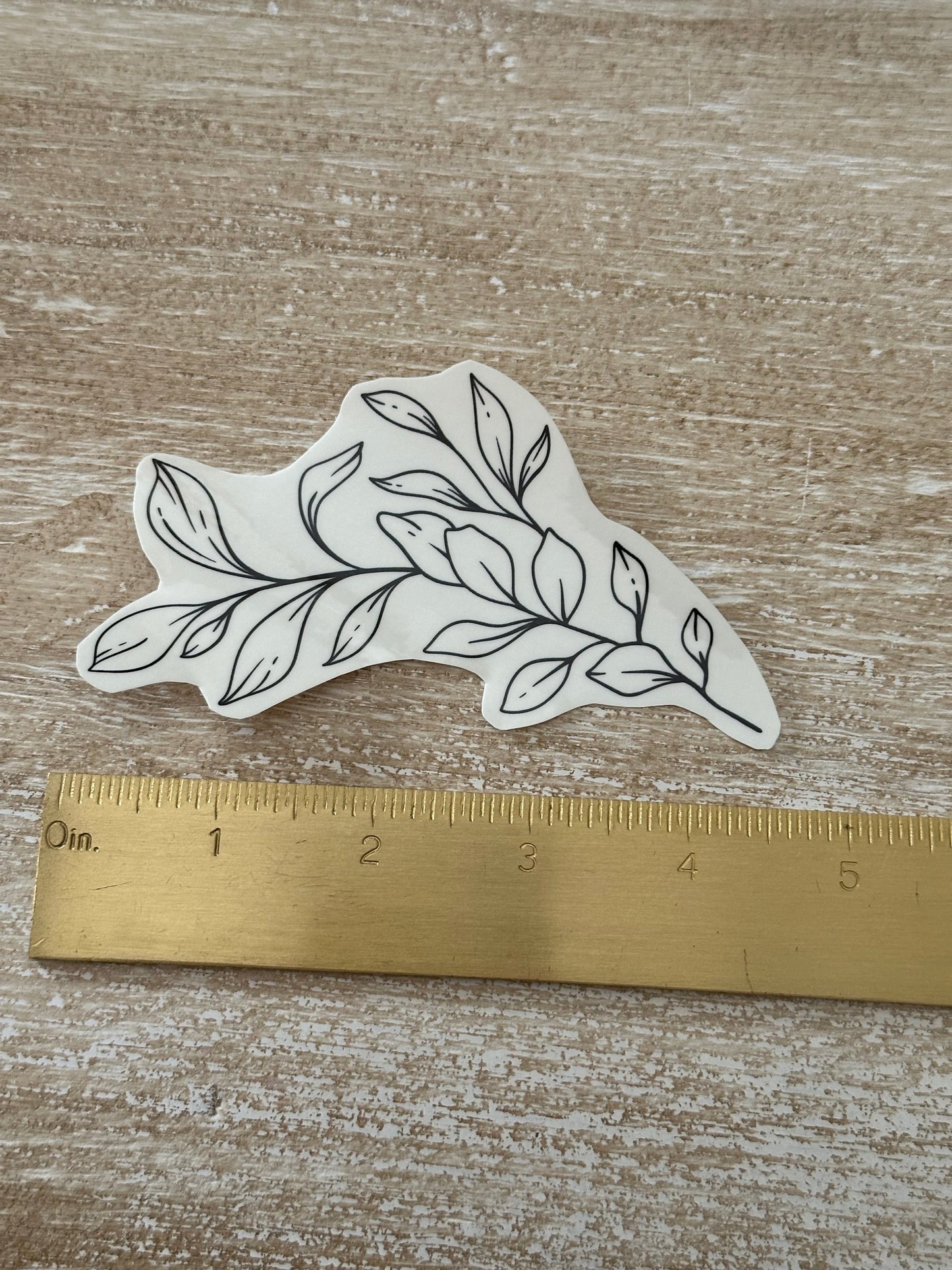 Large Botanical Fine Line Temporary Tattoo