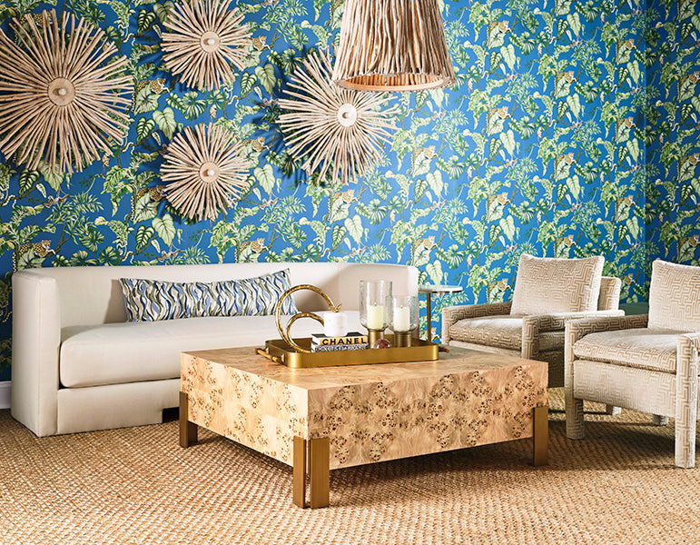 Enid Coffee Table in Burl Wood