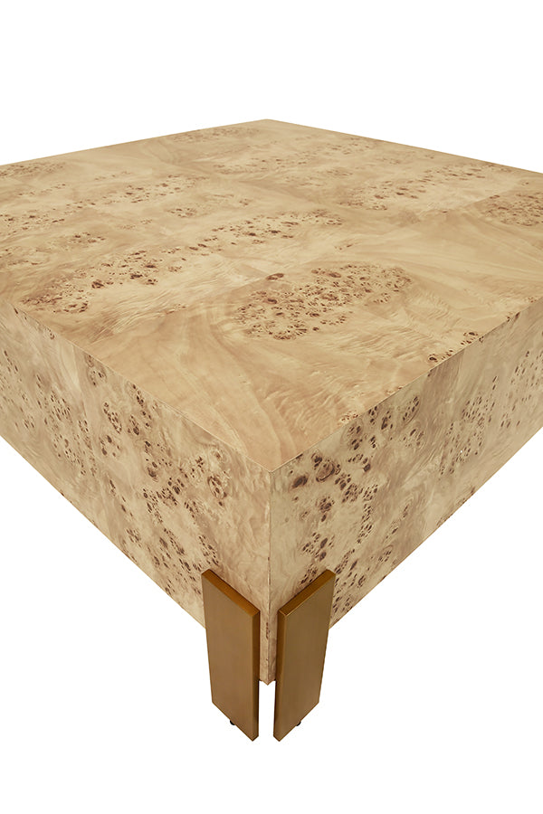 Enid Coffee Table in Burl Wood