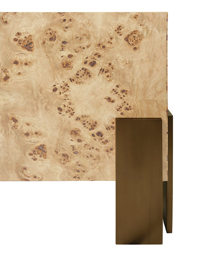 Enid Coffee Table in Burl Wood