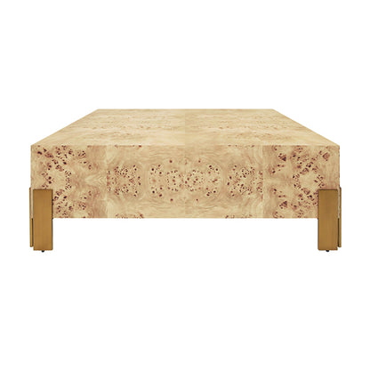 Enid Coffee Table in Burl Wood