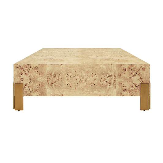 Enid Coffee Table in Burl Wood