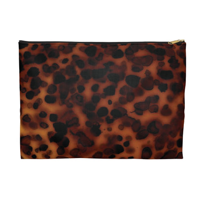 Ember Tortoise Accessory Pouch | Classic Pattern, Effortless Edge