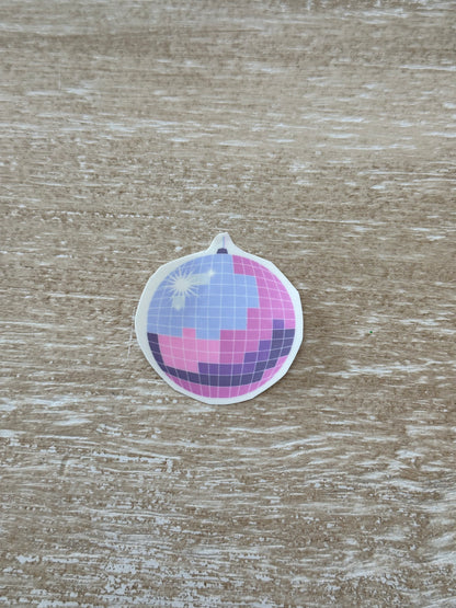 Large colorful disco ball temporary tattoos