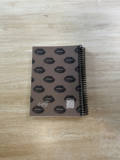 Black Lips on Mocha Notebook