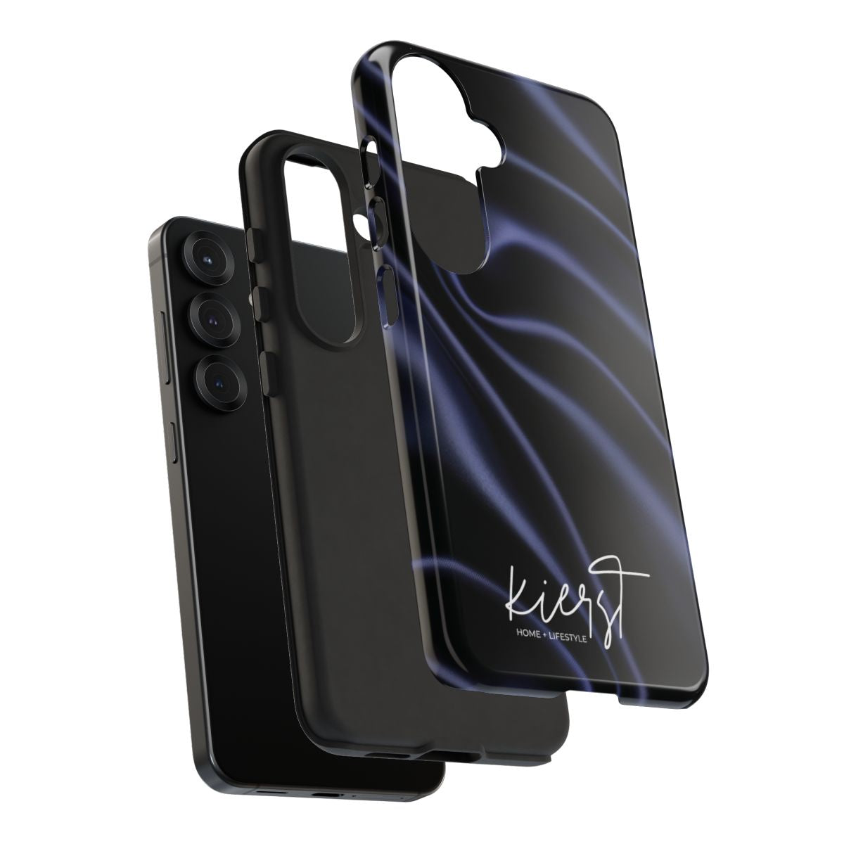 Navy Silk Print Samsung Galaxy Phone Case
