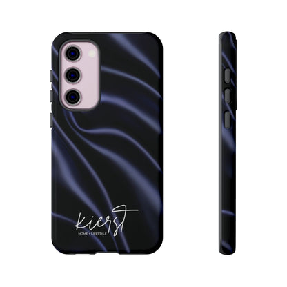 Navy Silk Print Samsung Galaxy Phone Case