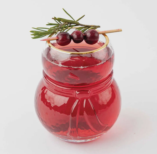 Snowman Drinking Glass