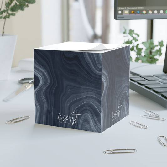 Navy Marble Note Cube