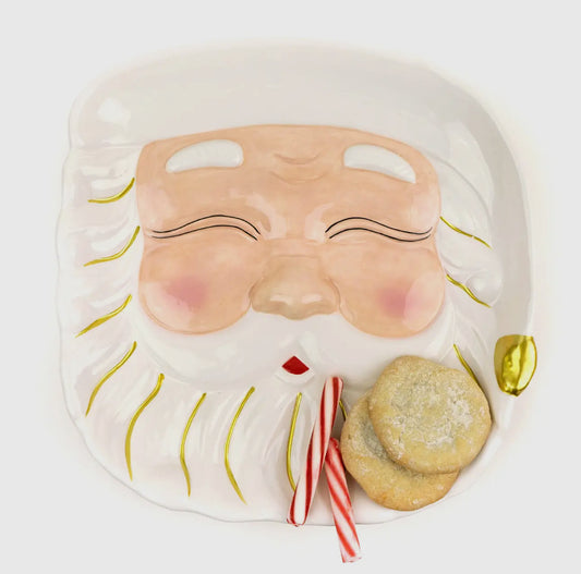 White Santa Platter
