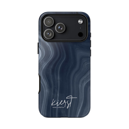 Navy Marble iPhone Case