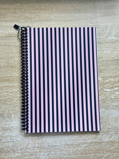 Signature Pink + Signature Storm Striped Notebook