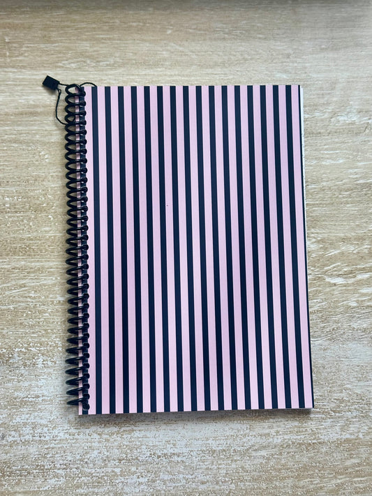 Signature Pink + Signature Storm Striped Notebook