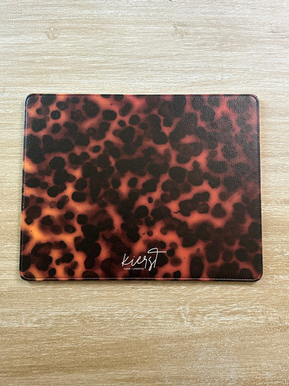 Ember Tortoise Faux Leather Mouse Mat