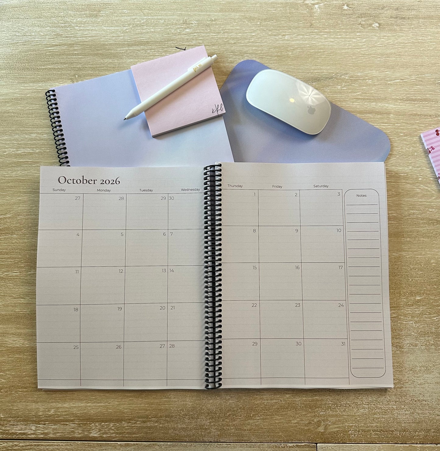 2026 - 2027 Lilac Marble Mid Year Lifestyle Planner