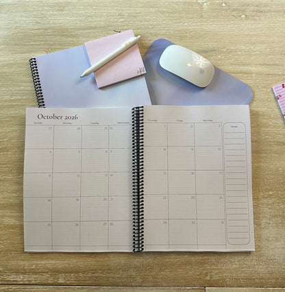 2026 - 2027 Lilac Marble Mid Year Lifestyle Planner