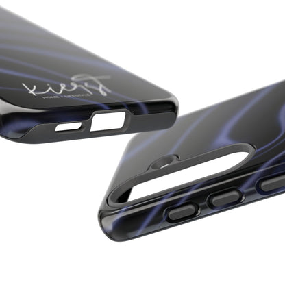 Navy Silk Print Samsung Galaxy Phone Case