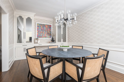 Hamilton Round Dining Table in Black Cerused Oak